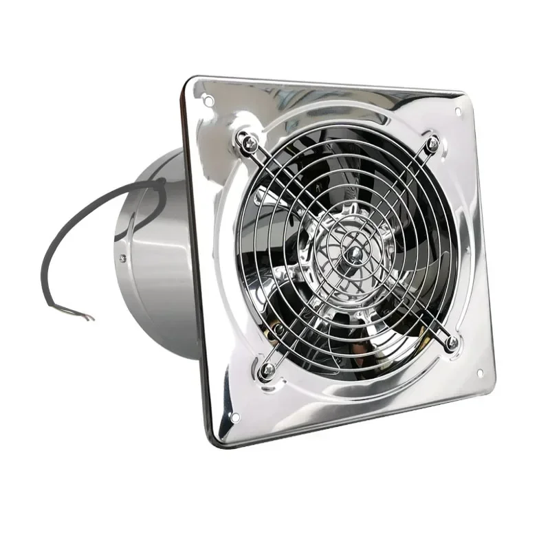 Stainless Steel 6/8/12 Inch Exhaust Fan Toilet Kitchen Bathroom Hanging Wall Window Duct Fan Air Ventilator Extractor Blower