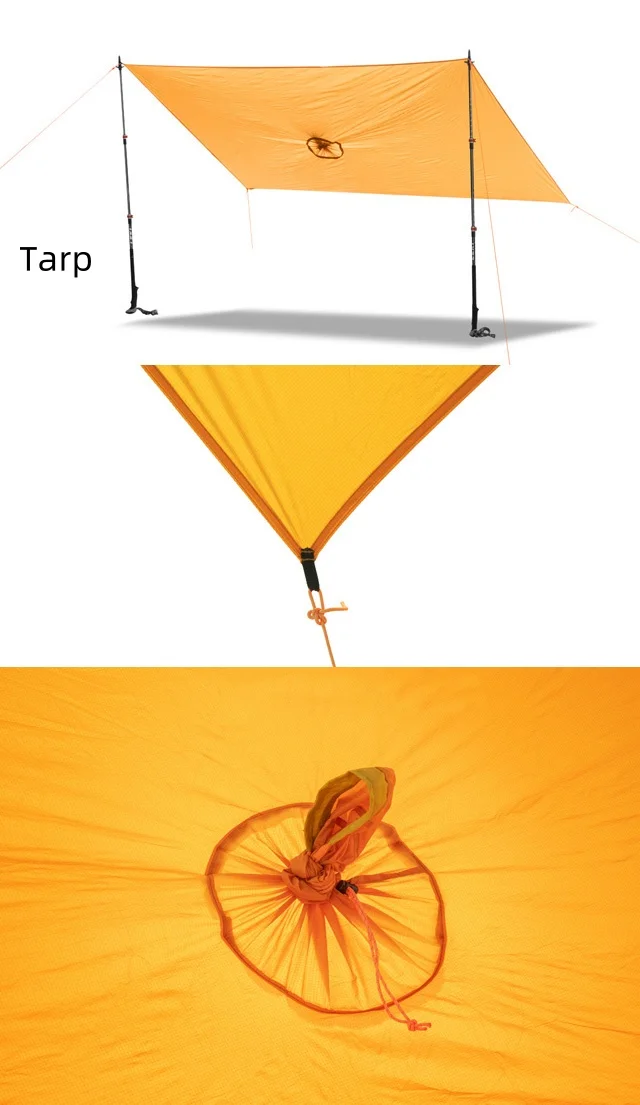 Knot Regenmantel Outdoor Ultraleichter Regenponcho Camping Tragbarer 20D Doppelsilikon Wasserdichter Poncho für Wandern, Rucksackreisen, Reisen – Detail 3