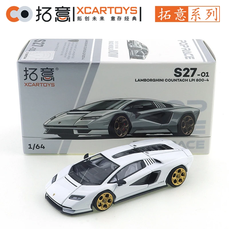XCARTOYS 1/64 POP RACE LAMBORGHINI COUNTACH LPI 800-4 자동차 합금 자동차 다이캐스트 금속 모델 어린이 소년을위한 크리스마스 선물 장난감