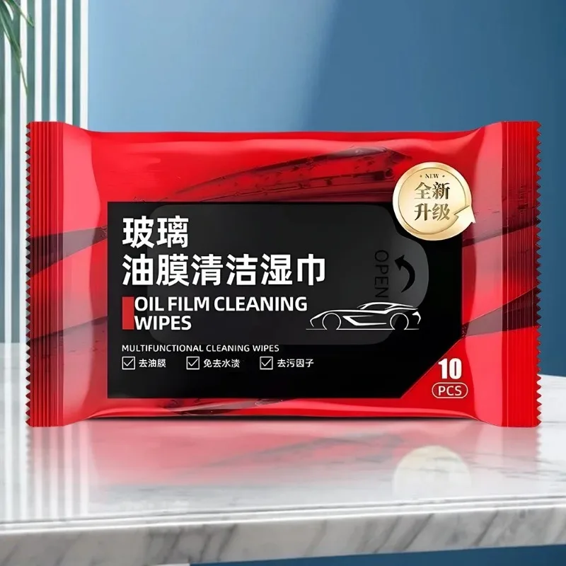 자동차 오일 필름 청소 와이프, 유리 연마 컴파운드 윈드실드 클리너, 자동차 유리 연마, 클리어 윈도우, 자동차 디테일링, 10 개