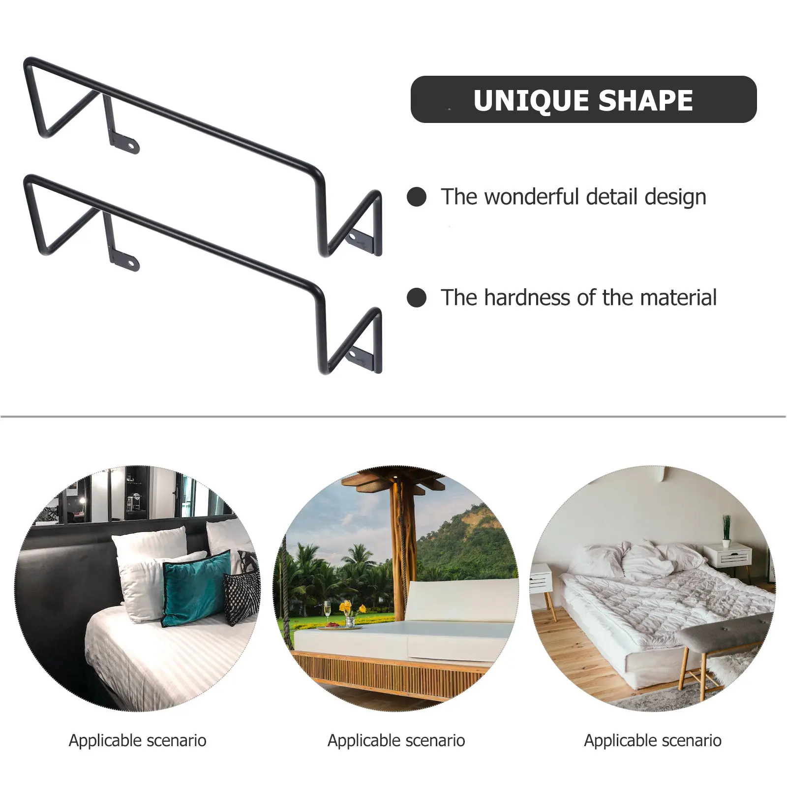 

Комплект из 2-х металлических ограничителей для матраса, противоскользящие фиксаторы для каркаса кровати, надежная фиксация матраса