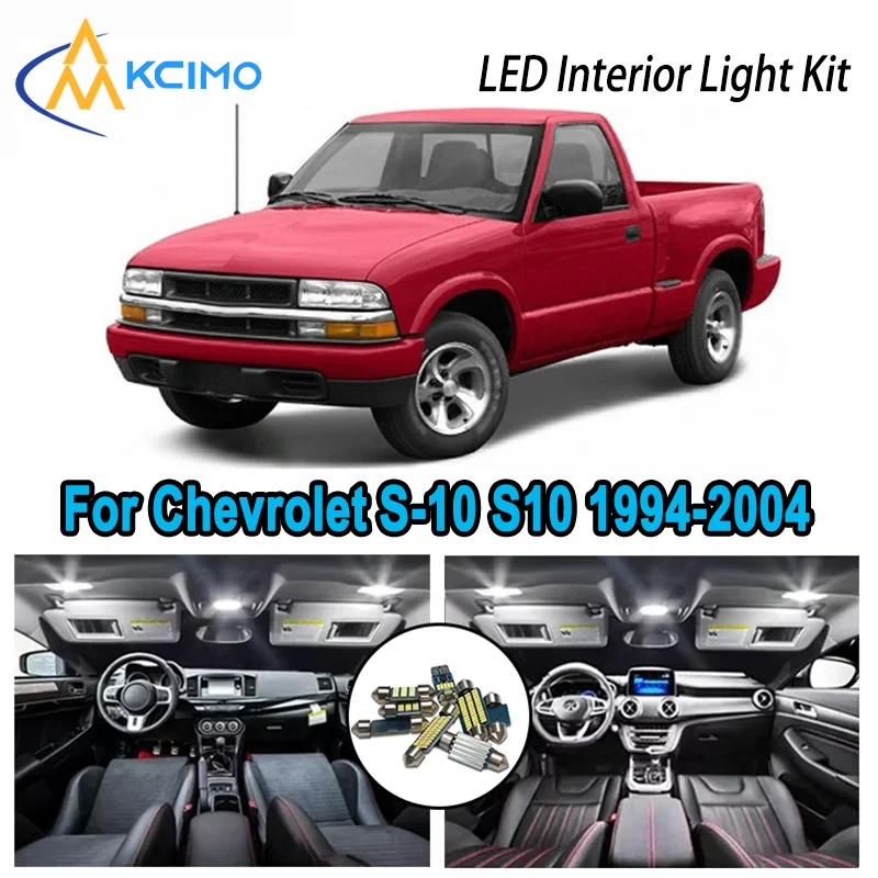 

High-Quality LED Interior Kit for Chevrolet S-10 S10 1994-2004 1996 1997 1998 Premium Error-Free Dome Map Trunk Automotive Lamps