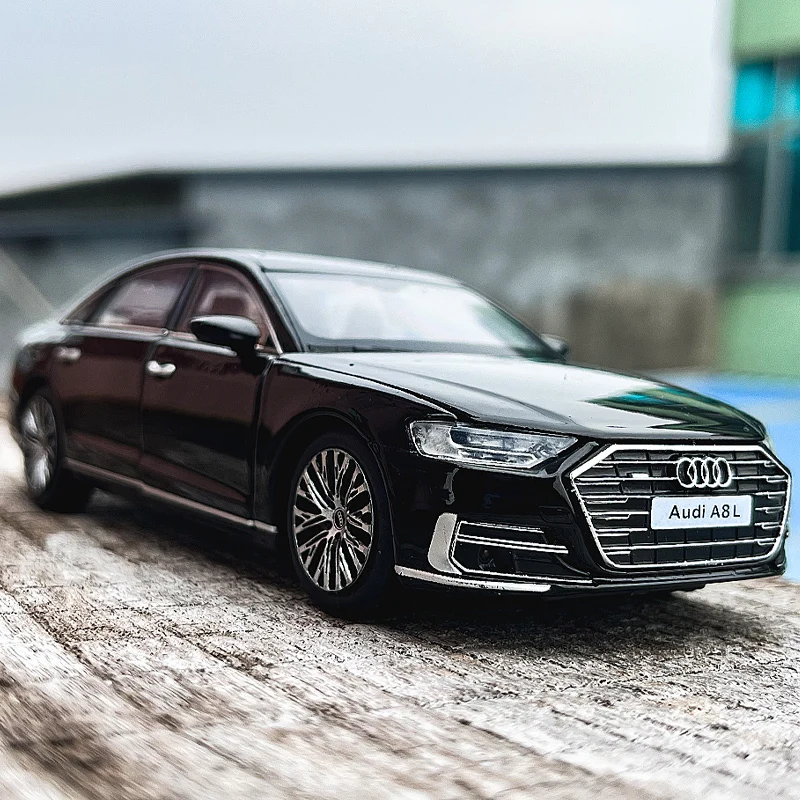 

1:32 AUDI A8L Alloy Car Model Diecasts Metal Toy Vehicles Car Model High Simulation Sound And Light Collection Childrens Gift