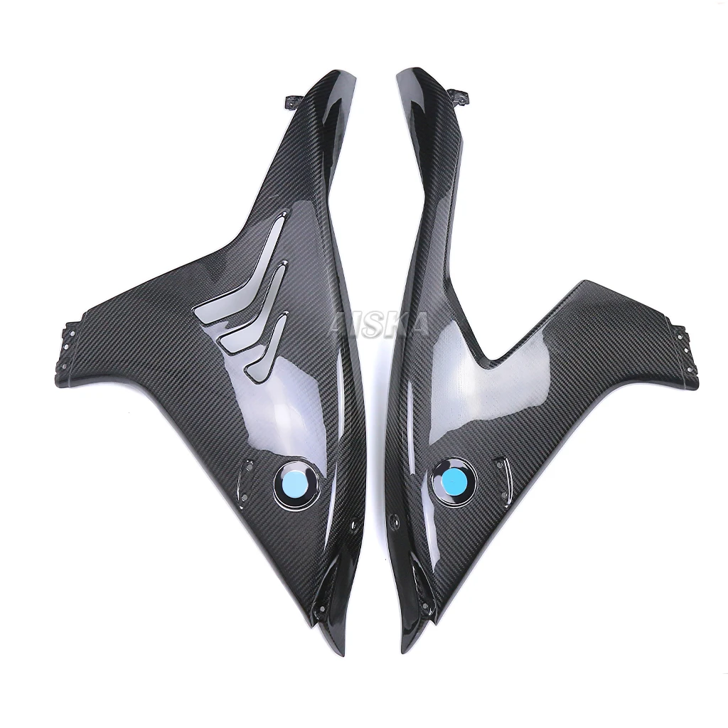 Motorcycle Accessories 3K Pure Dry Carbon Fiber Side Panel Fairing Air Deflector Wing Flank Spoilers For BMW M1000RR 2023 2024 view 2