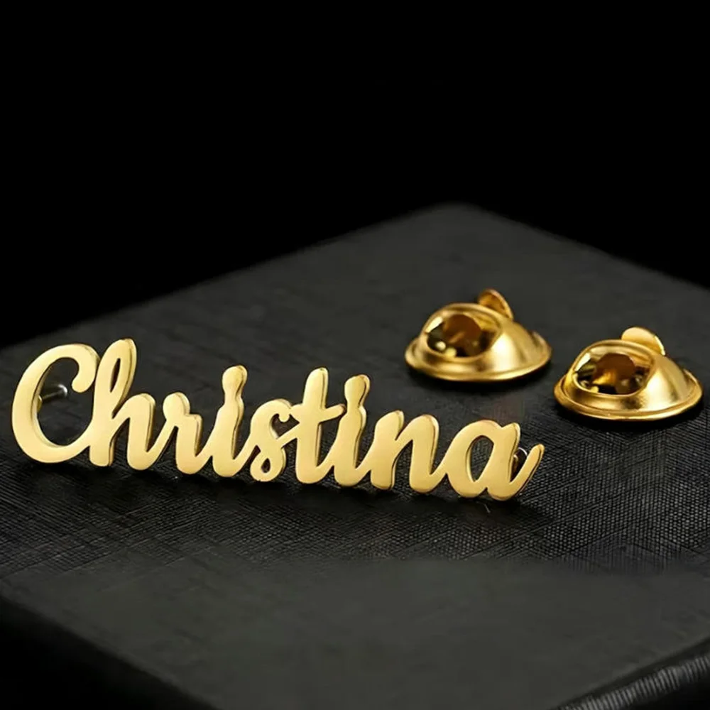 

Brooch, Custom Name Brooch, Personalized Name Lapel Pin,Monogram Lapel pin, Groomsmen Gift, Gift For Her, LogoBrooch, Logo Pin