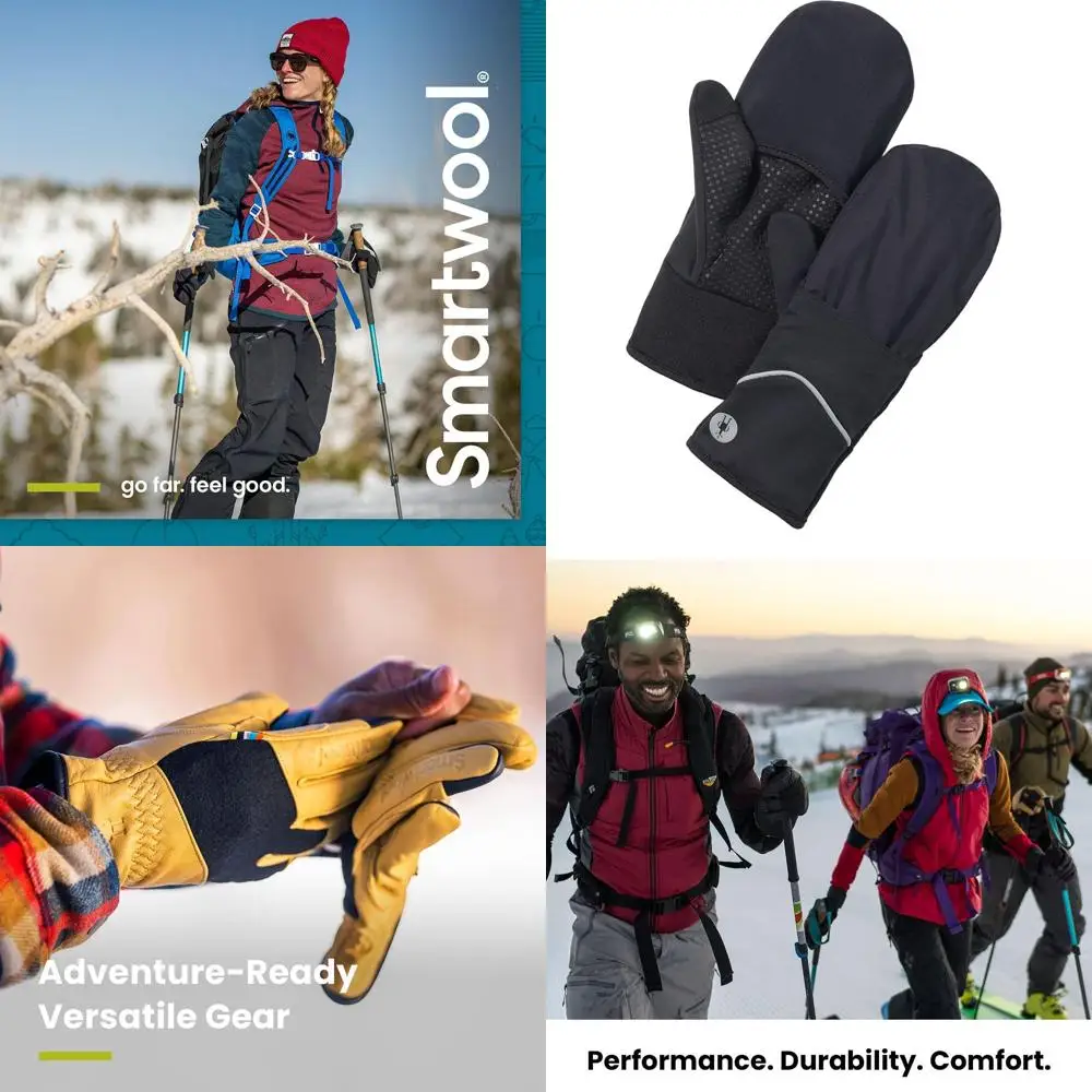

Мужские и женские ветрозащитные варежки из активного мериносового флиса от Smartwool