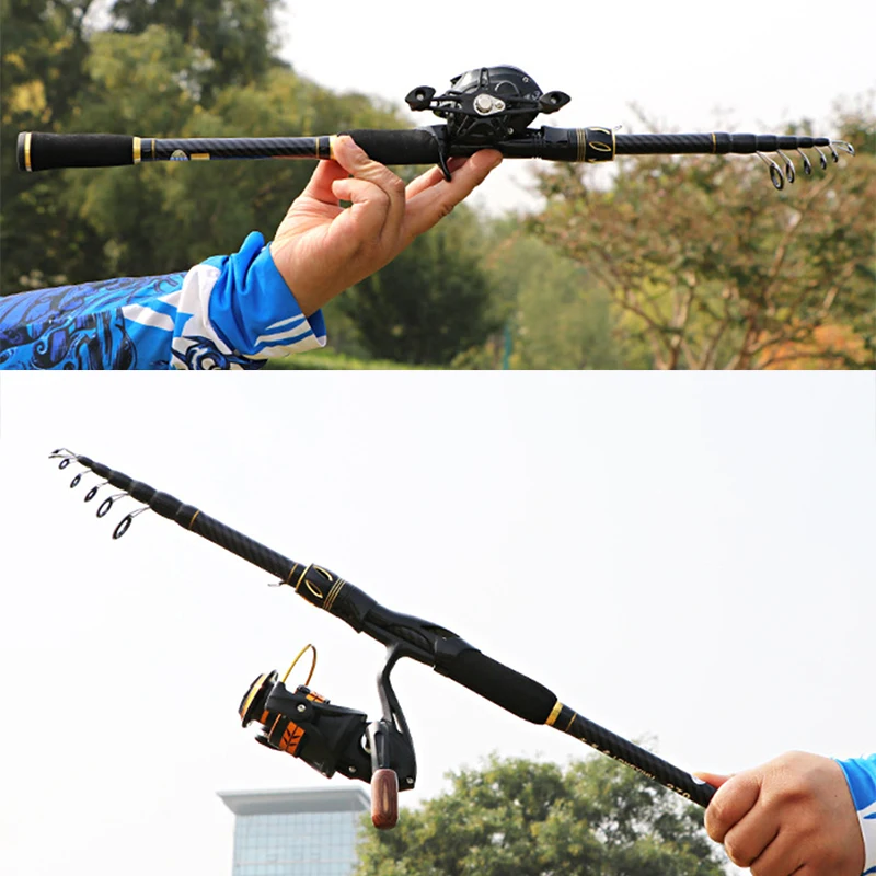 Caña telescópica fibra carbono MBLN – Spinning y casting portátil - imagen 2