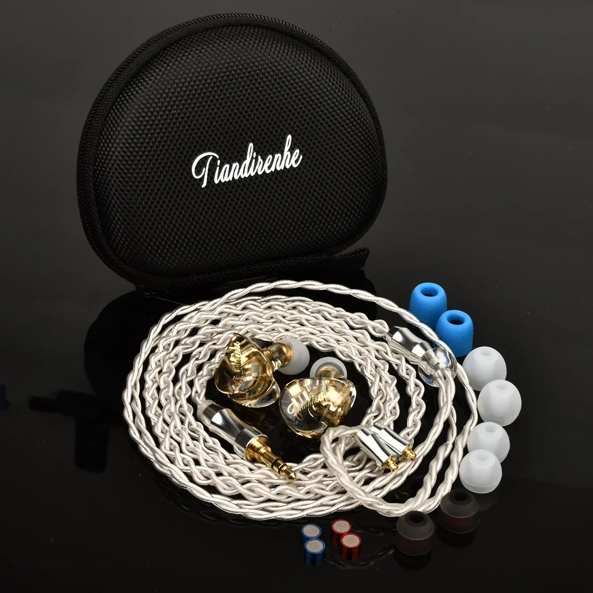 Tiandirenhe TD02 Pro MMCX Resin Padat HiFi Earbud Star 'S Olahraga Tahap Dapat Diganti untuk Iphone Mp3 Game Earphone dengan Filter