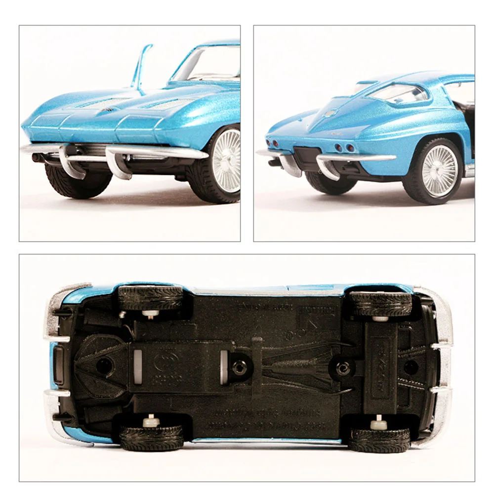 1/36 Chevrolet Corvette Super Classic Car Model lega Diecast Metal Simulation Vehicle Pull Back Model Car for Boy Gift