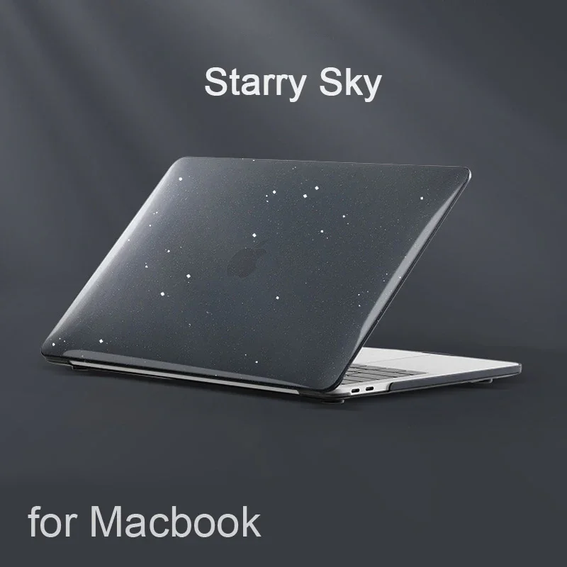 Glitter Starry Sky Sleeve Case for Apple Macbook Pro Air Clear Transparent Laptop Bag 16.2 14.2 13.3 13.6 inch Plastic Cover