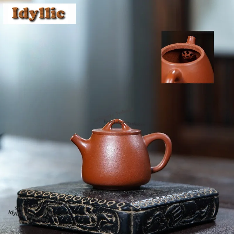 

160 мл Исин фиолетовые глиняные чайники ручной работы с высоким камнем ложка горшок необработанная руда красный скоростной грязевой чайник Zisha чайный сервиз посуда для напитков подарки