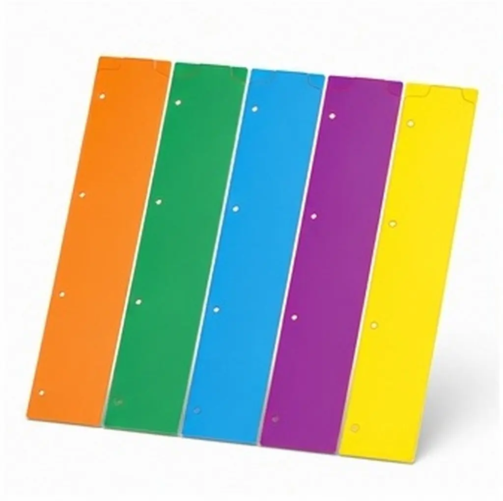 10pcs Detachable Colored Notebook Dividers – ABS Plastic Index Tabs for Journals, Diaries, Presentations & Reports