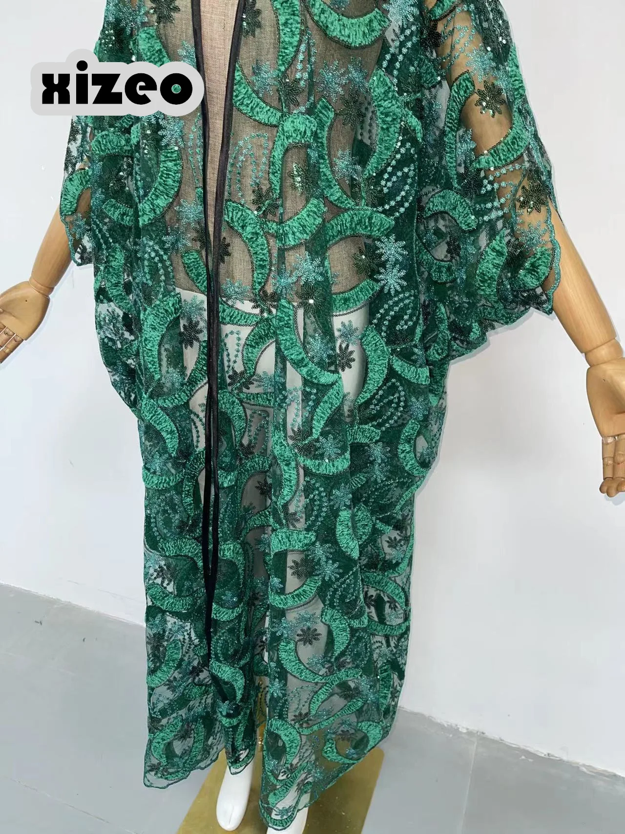 XIZEO – Cardigan à manches longues pour femme, kimono, CAFTAN, mode africaine, vacances, taille libre, cadeau de mariage, automne hiver 2023