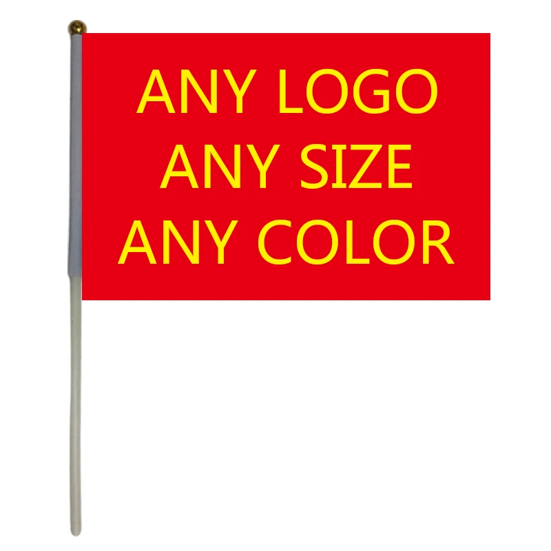 xvggdg  custom hand flag 14*21cm or 20*30cm Hanging flag any logo any design polyster material customize hand waving  banner