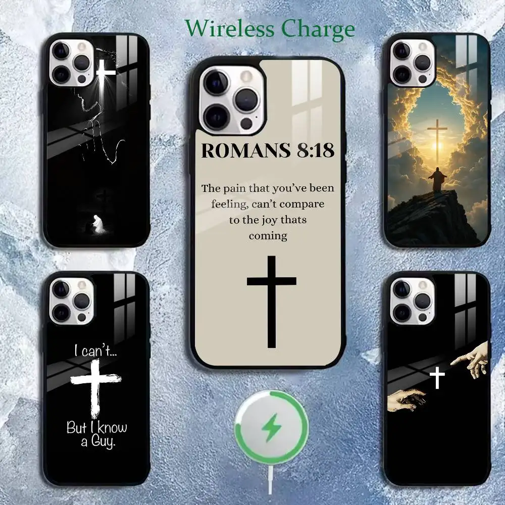 

Jesus Bible Verse Christian Phone Case For iPhone 11,12,13,14,15,16,17Plus,Pro,Max for Wireless Charging