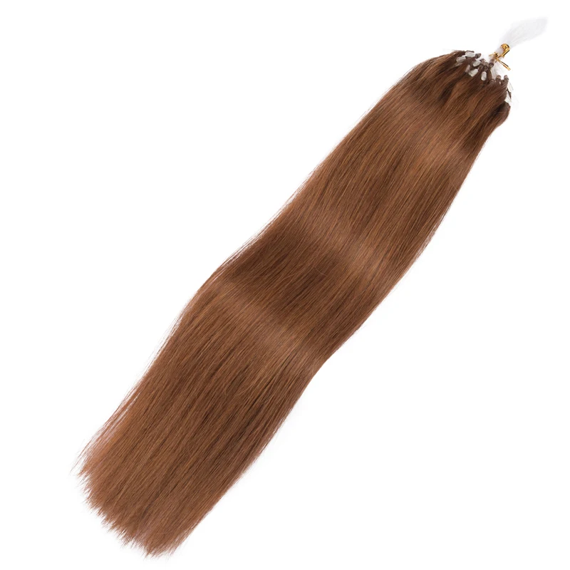 مستقيم مايكرو حلقة الشعر التمديد الشعر البشري مايكرو لينك وصلات شعر شعر بشري حقيقي 50 السواحل Nanoring الشعر البشري للنساء #6