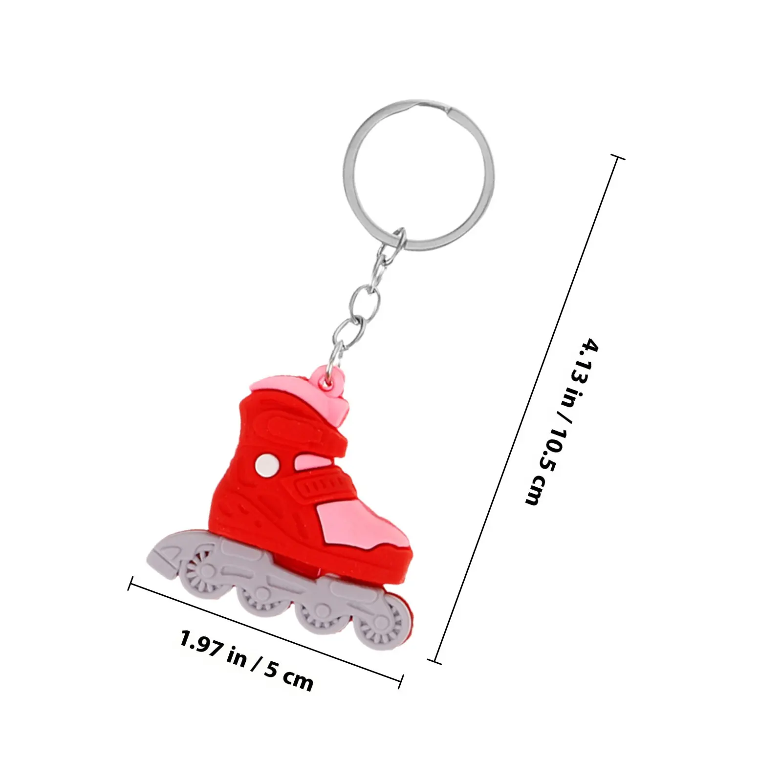 4 Pcs Roller Skates Accessories Bag Pendant Charm Keyring Accessory Pvc Keychain Modeling Ornament