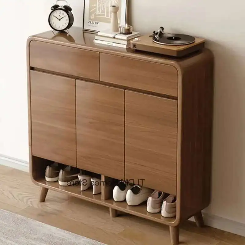 

Entrance Living Room Furniture Minimalist Multilayer Shoe Cabinets Modern Entryway Shoe Rack Organizer Wooden Storage Shelf H