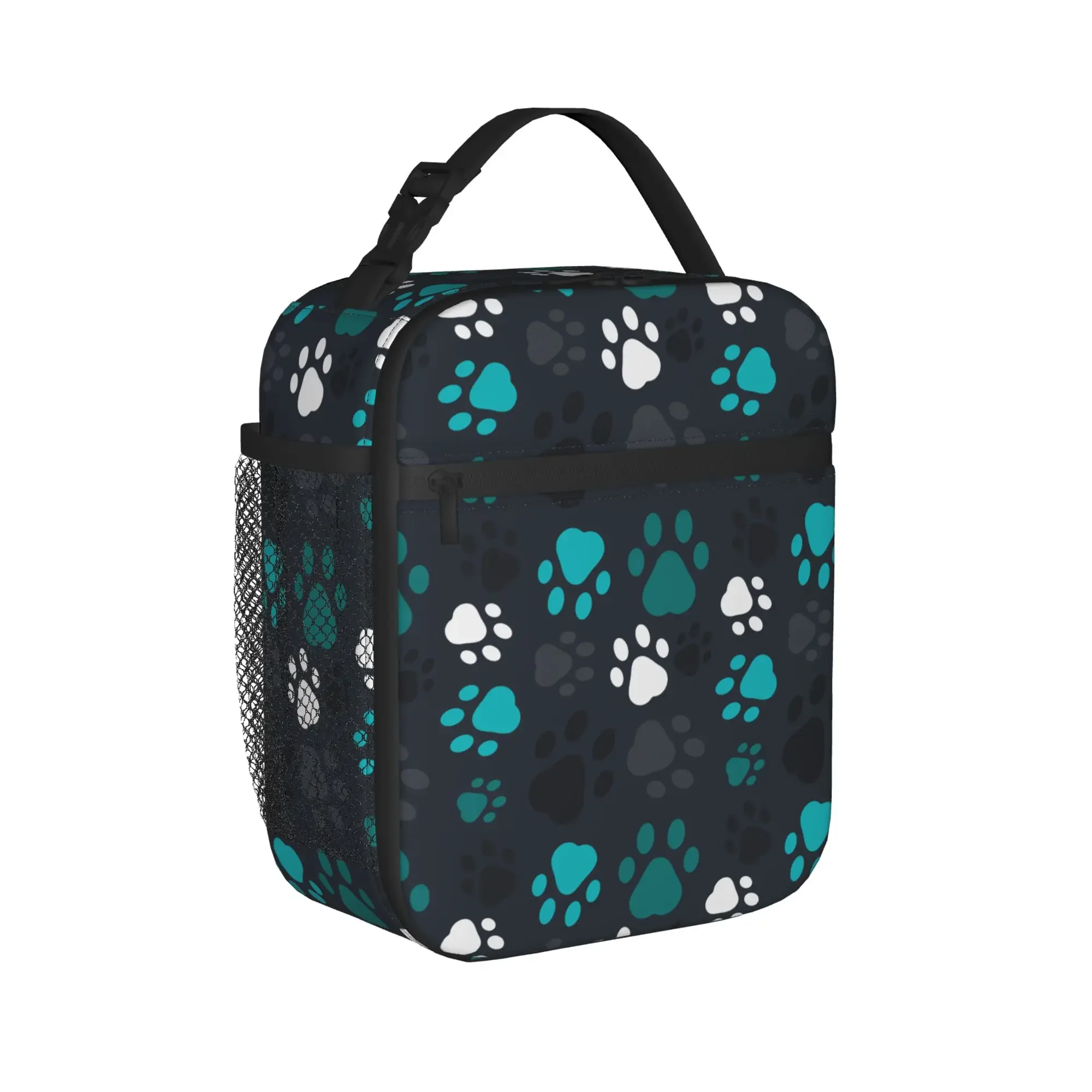 Pet Prints Dog Cat Paw Thermal Insulated Lunch Bags for School  Reusable Food Bag Thermal Cooler Lunch Boxes