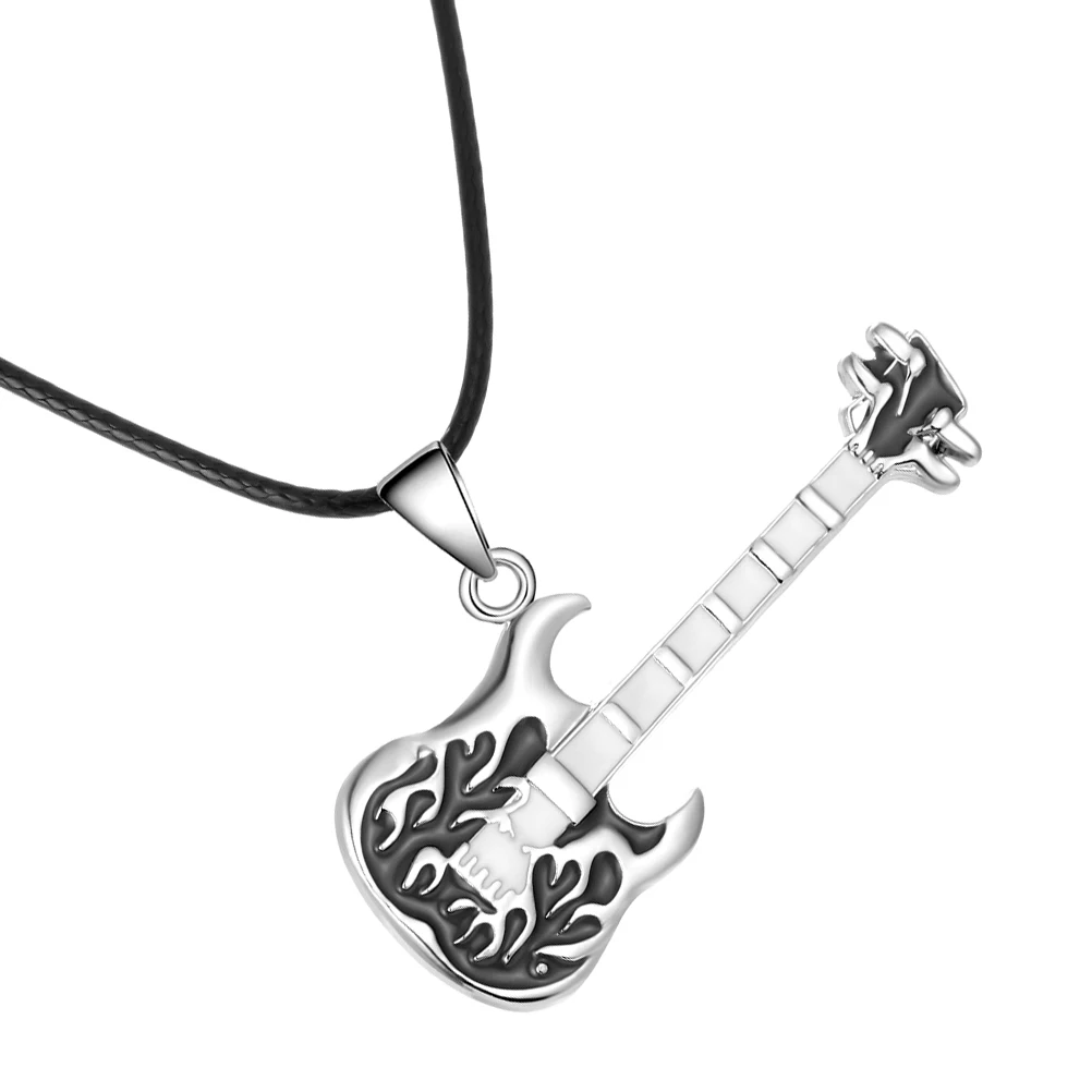 

Stylish Stainless Steel Violin Pendant Necklace Unique Guitar Necklace Exquisite Details Clavicle Chain Jewelry