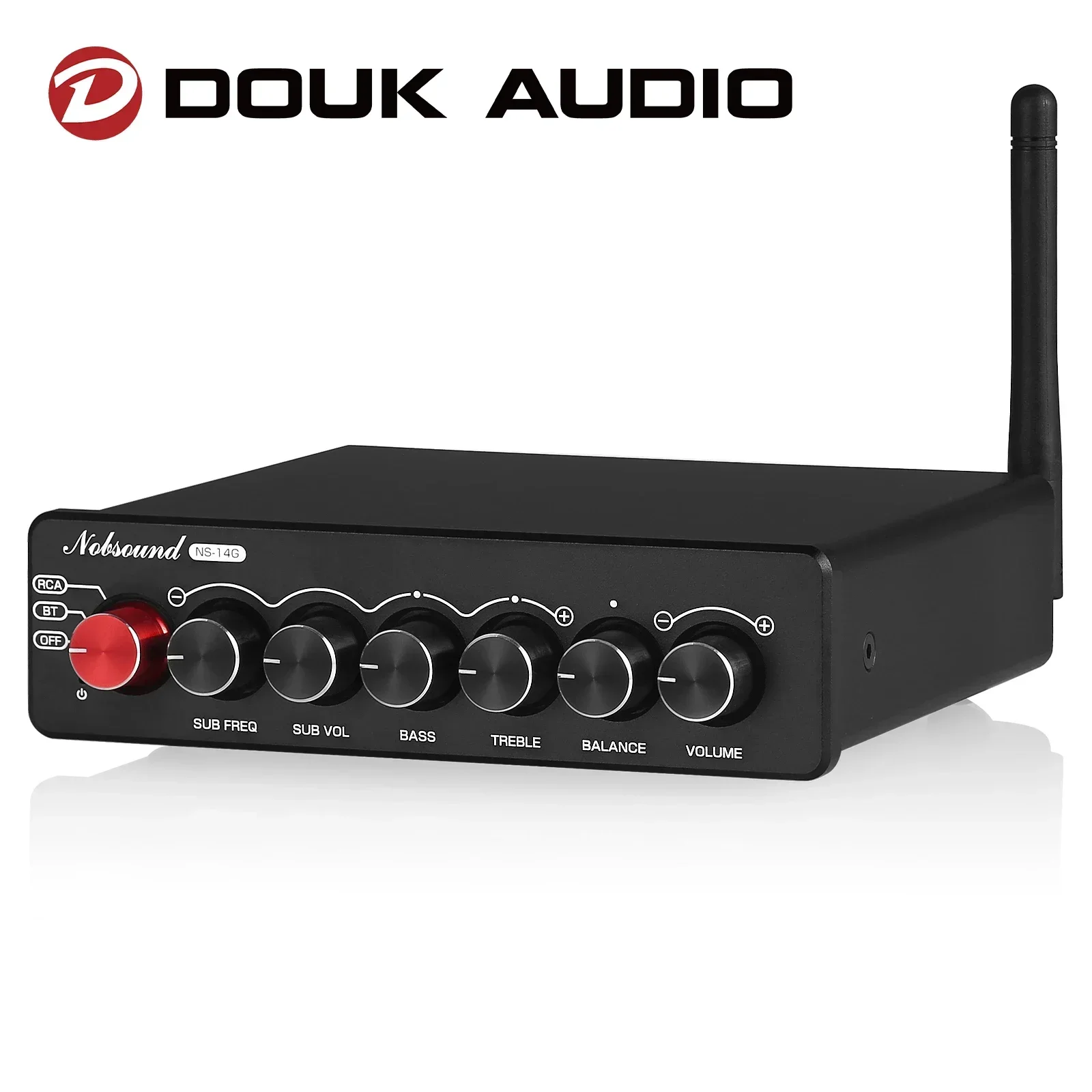 Douk Audio NS-14G Bluetooth HiFi 2.1 Channel Power Amplifier TPA3116 Stereo Digital Subwoofer Audio Amp 50W*2 + 100W