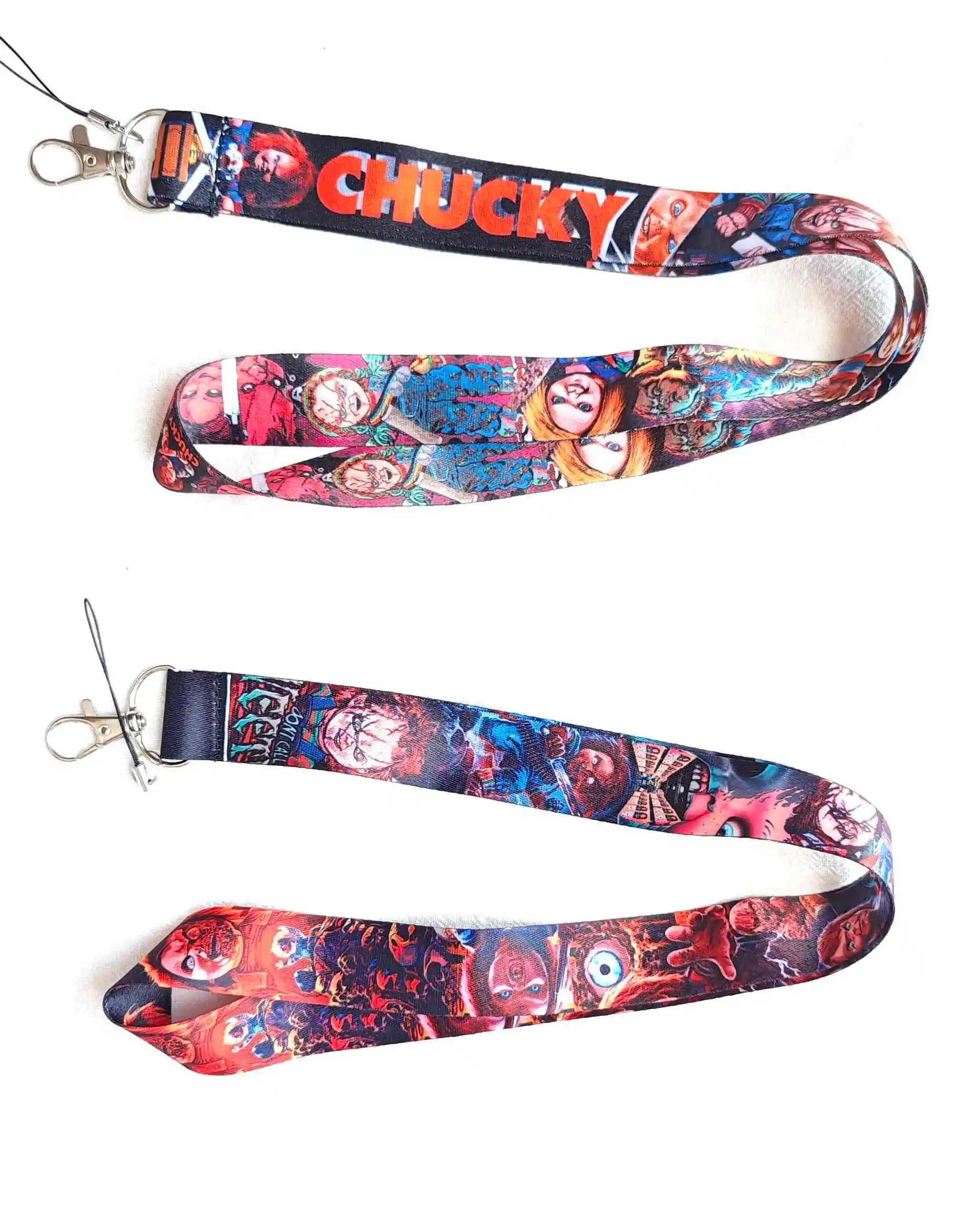 Wholesale Cartoon CHUCKY Key Lanyard ID Badge Holders Animal Phone Neck Straps with Keyring Phone Accessories D120