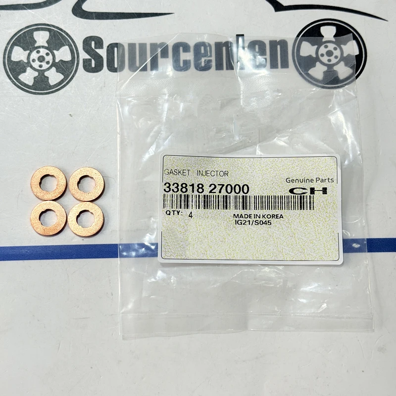4Pcs Diesel Fuel Injector Shim For Hyundai Santa Fe 2.0 2.2 33818-27000 3381827000