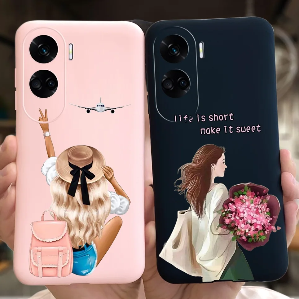 For Cover Honor 90 Lite CRT-NX1 Case Cover Flower Daisy Girly TPU Soft Silicone Phone Cases For Huawei Honor90 Lite Funda Bumper