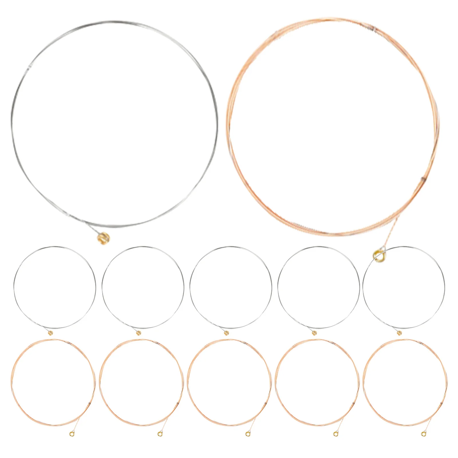

12pcs Phosphor Copper Strings Durable Metal Replacement Folk String Kits Acoustic Accessories Durable Guitar Supplies Folk
