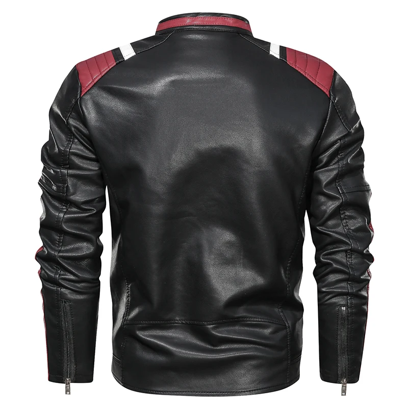 Giacca in pelle maschile uomo moto cappotti in ecopelle con cappuccio staccabili autunno e inverno outwear Biker Pu giacche Plus Size