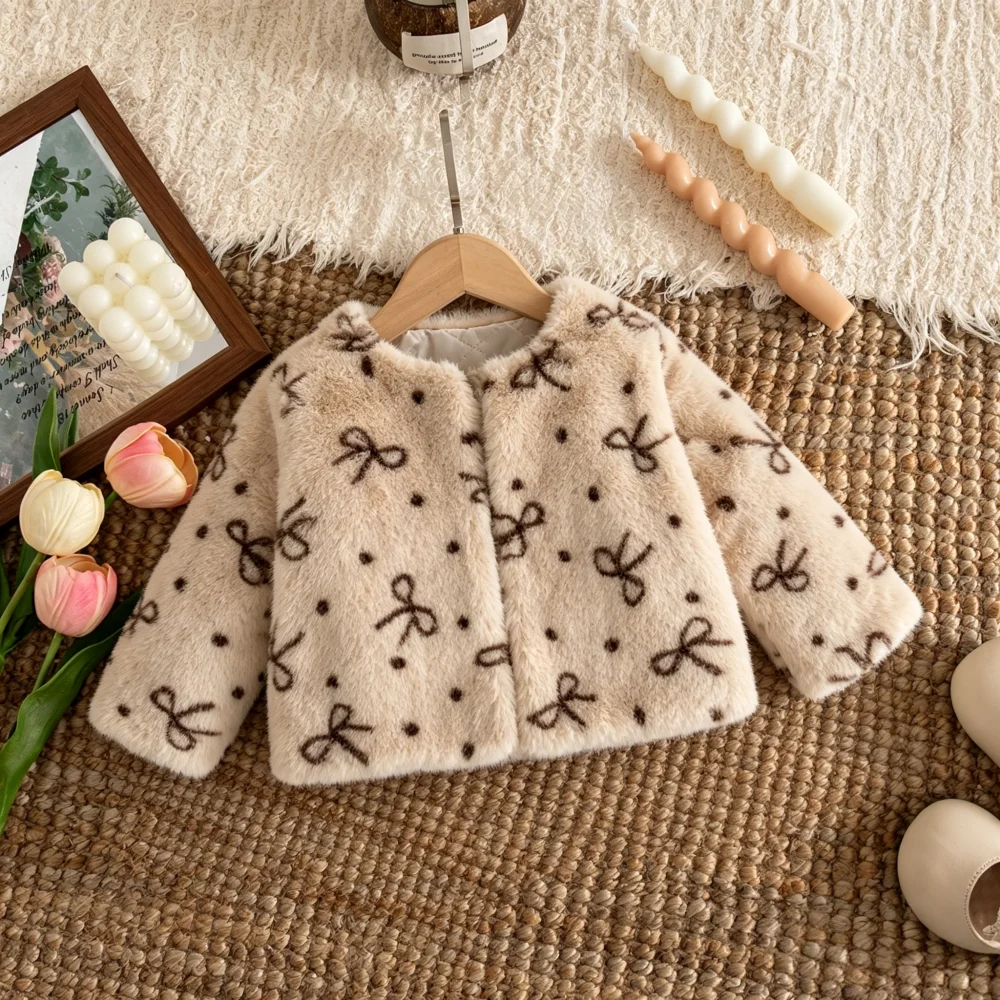 子供服冬用ボウラムウール暖かい女の子用コートかわいいプリンセ - Baby Clothing Winter のレビューと価格