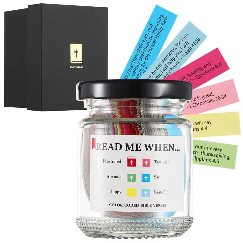 Read Me When Bible Verses Jar Sealed Glass Jar 90 Bible Verses Jar Of Emotions Feelings Prayer Jar Hope Jar Scripture Gift