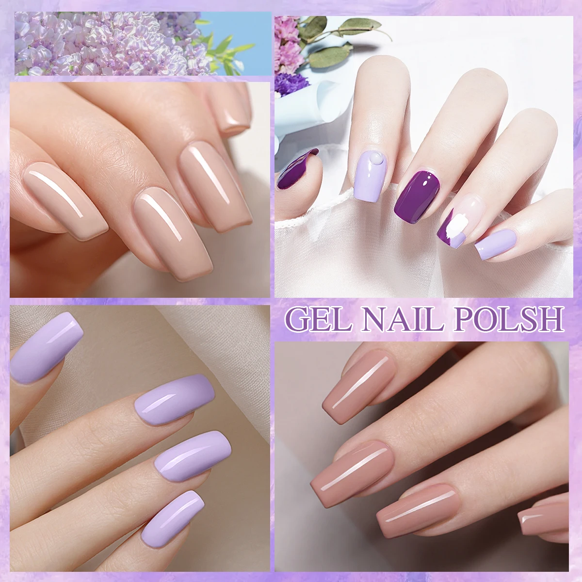 6 esmaltes de uñas, 0,24 oz/botella, aptos para todas las estaciones, semipermanentes y fáciles de aplicar, esmaltes de colores.