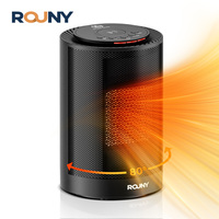 Portable Desktop Electric Space Heater, 80°Oscillating, 1200W PTC Ceramic Heater Fan for Bedroom, Office, Indoor Heating, Black