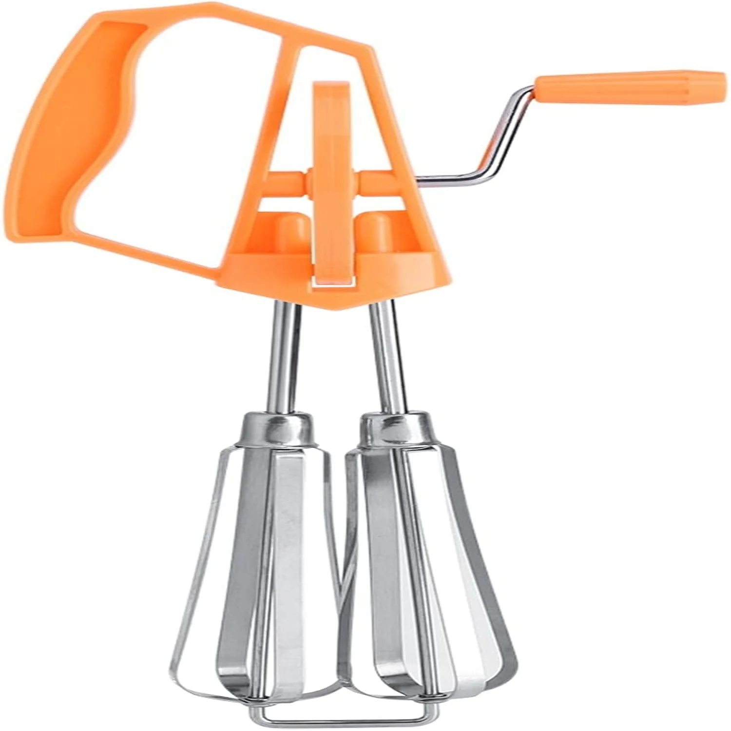 Manual Egg Beater, Plastic Hand Crank Autorotation Manual Hand Mixer Hand Held Egg Beater Hand Crank Mixer for  Baking