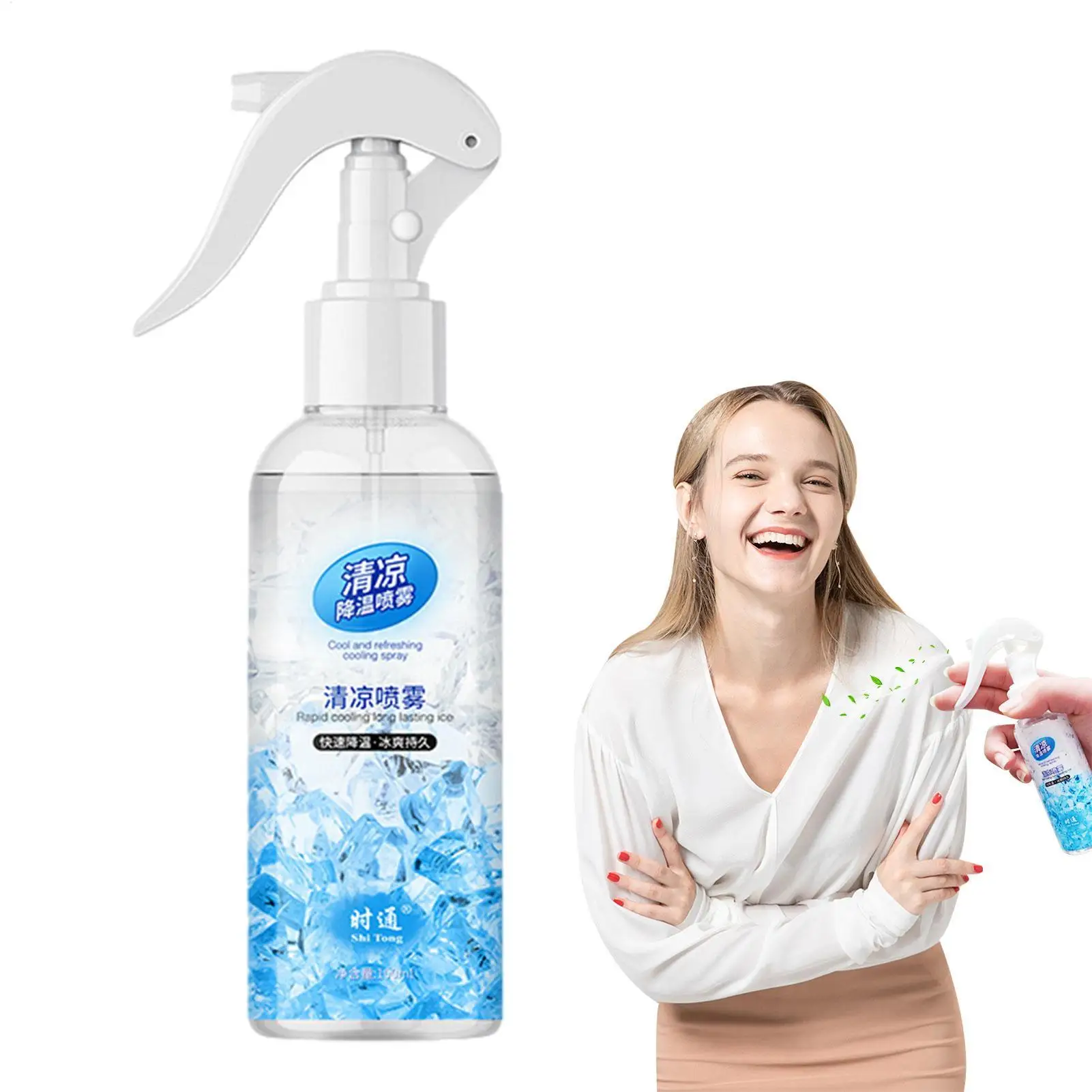 Cooling Spray Portable Outdoor Cool Sensation Body Spray Summer Instant Refreshing Mist Anti-Heat Hydrating Gentle Skin Care
