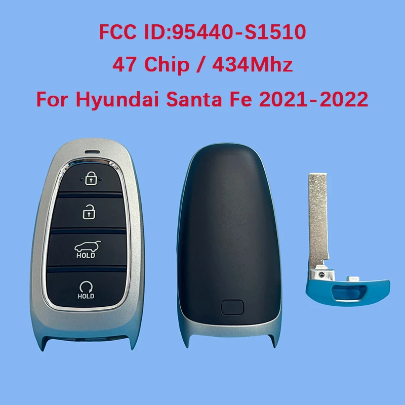 

CN020231 Aftermarket 4 кнопки умный пульт дистанционного управления FCC 95440-S1510 Keyless Go 47 чип 433 МГц для Hyundai Santa Fe 2021 2022