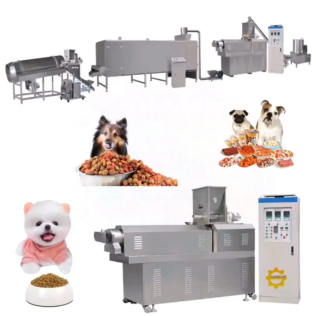 Automatic Pet Food Production Plant Automatic Production Line Dog Food Manufacturing Machine