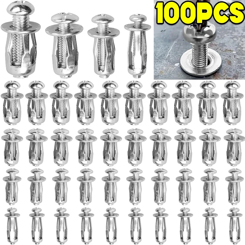 Petal Screw Jack Nuts Screw Anchors Petal Expansion Plugs for Curtain Expansion Clamp Petal Rivet Lock Bolt Board Wall Fasteners