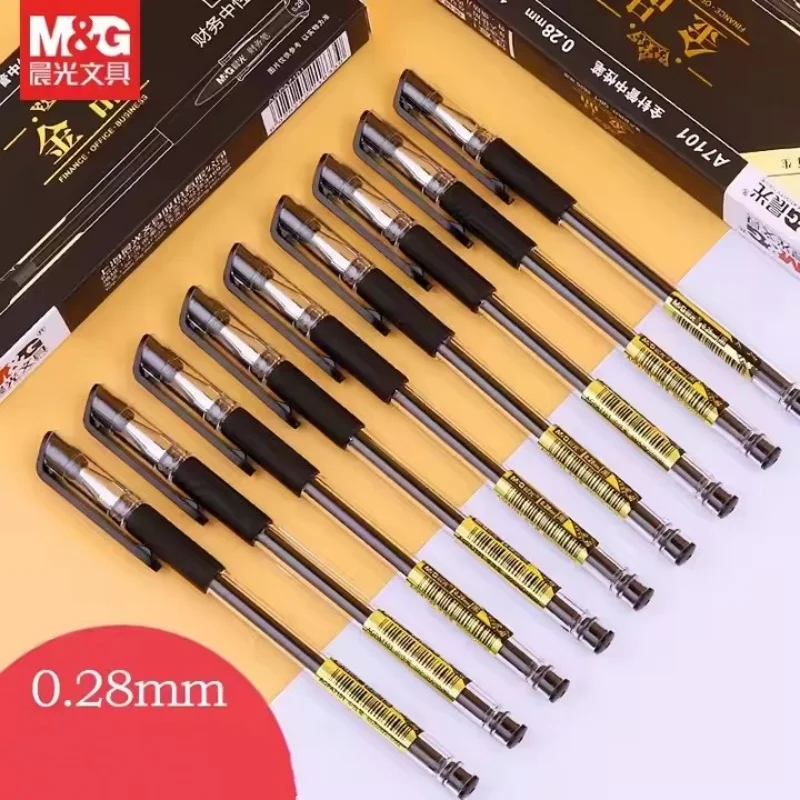 M&G Finance Extreme Fine Pen 0.28 Full Barrel Neutral Black Neutral Pen