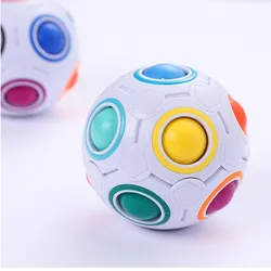 Creative Magic Spheric Cube Speed Rainbow Ball Puzzles Learning Educational Toys For Children Adult Office Anti Stress Gifts