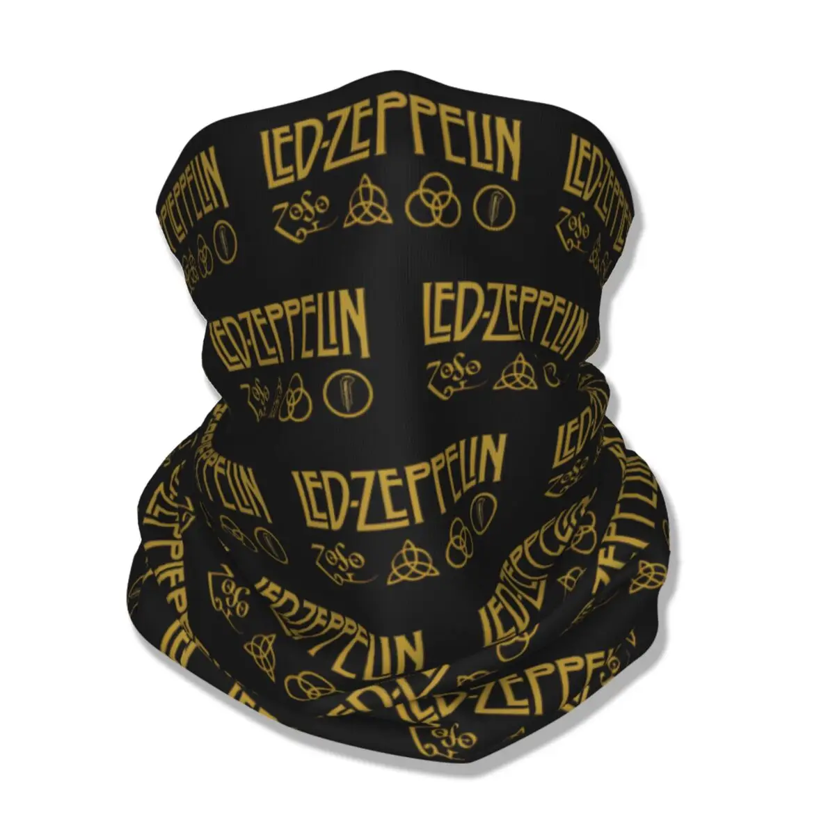 Led Zeppelins Bandana scaldacollo stampato musica Lover Band passamontagna Wrap sciarpa fascia calda equitazione Unisex adulto inverno