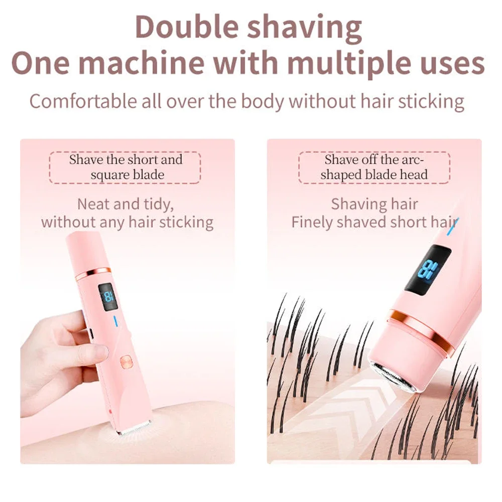 Bikini Trimmer for Women Electric Razors Waterproof Wet Dry Use Body Hair Trimmer for Ladies Pubic Legs Face Underarms