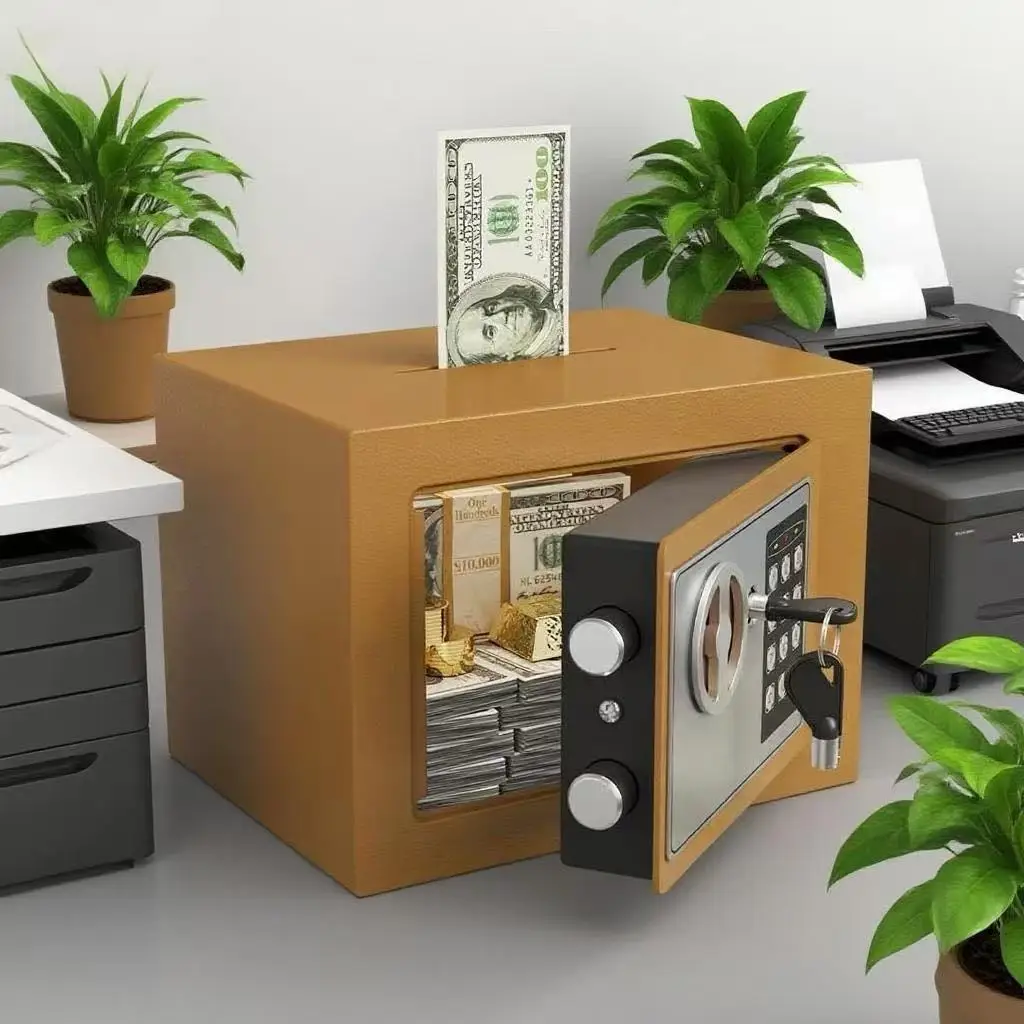 Mini scatola password per celebrità di Internet - barattolo di risparmio per bambini - deposito monete per adulti - può essere storato e ritirato - chiave e passeggiata