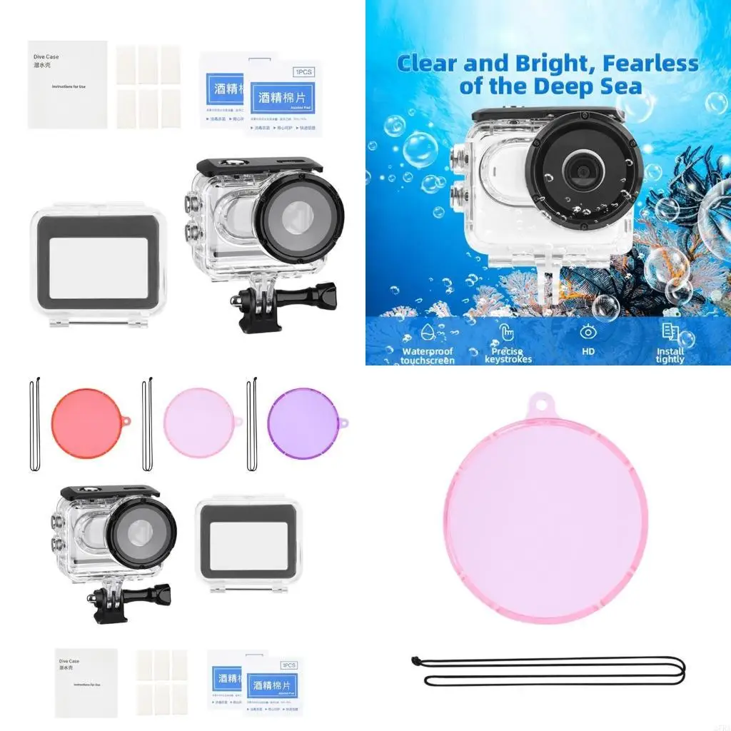 27RA Full Coverage Water Resistant Case Cover For 360 GO3/3S Camera Touch Option