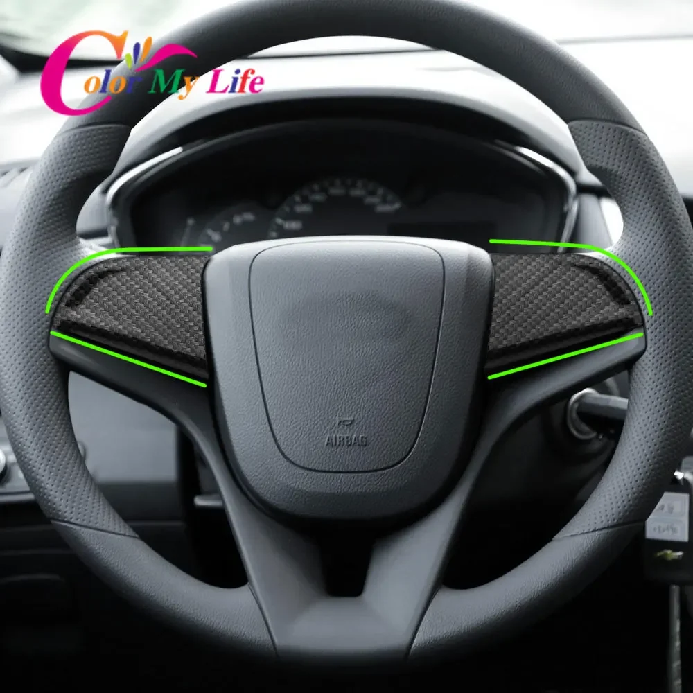 Car Chrome Steering Wheel Panel Cover Trim Sticker for Chevrolet Cruze Sedan Hatchback 2009 - 2015 Trax Malibu