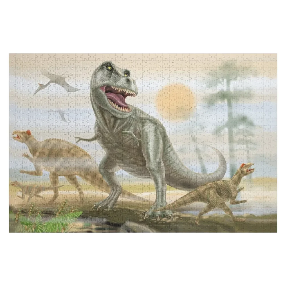 

Tyrannosaurus Rex Jigsaw Puzzle Baby Wooden Custom Wood Customized Photo Iq Puzzle