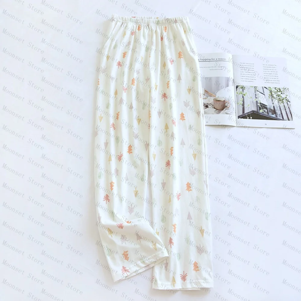 2026 جديد المرأة ملابس خاصة الحليب الحرير السراويل الناعمة الكرتون فضفاض السراويل المنزل قيعان المرأة بنطلون بيجاما يمكن ارتداؤها في الخارج #4