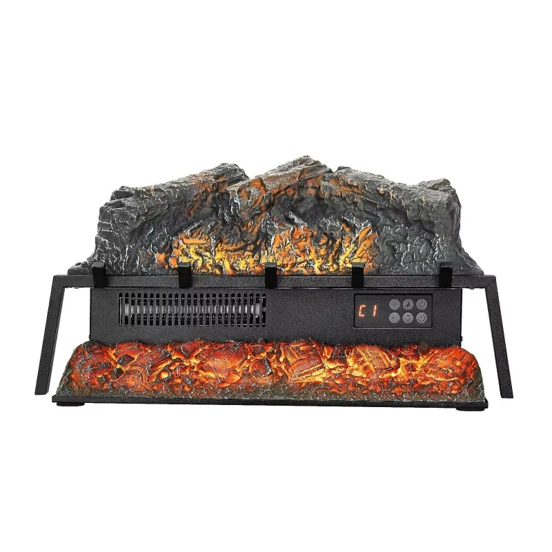 Electric fireplace insert with remote control, 5 adjustable flame brightness, wood heater