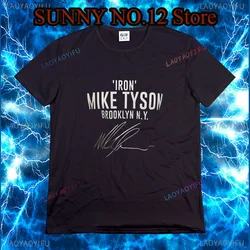 Famous Iron Mike Tyson Autograph Boxing Fans T-Shirt. Summer Tee O-Neck Short Sleeve Mens Top Popular Customized New